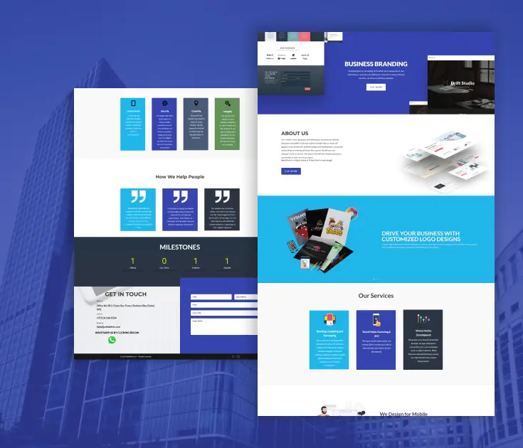 A Professional Landing Page For A Business Website Featuring A Sleek Design